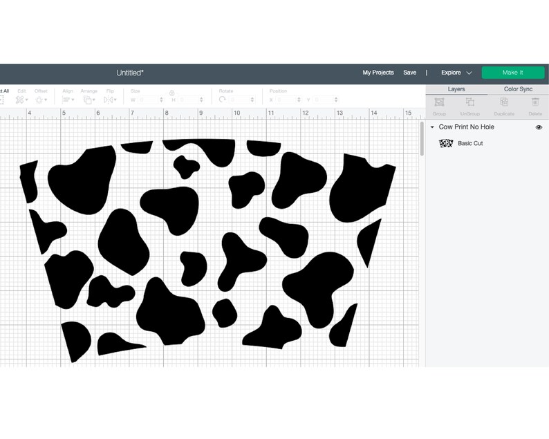 Cow Print SVG Milk Cow Cow Print No Hole Cow Print Cutout Etsy UK