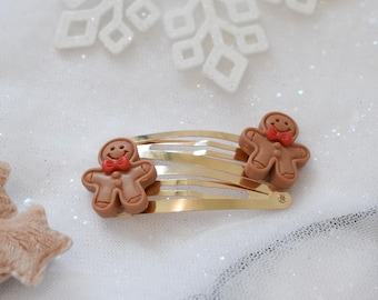Pinces Gingerbread Dreams - Pinces à cheveux pour bébés et enfants, bandeau pour bébé, accessoires pour cheveux, accessoires pour cheveux pour tout-petits, faits main.