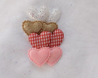 Pinces coeurs festives ~ Pinces à cheveux pour bébés et enfants, bandeau pour bébé, accessoires pour cheveux, accessoires pour cheveux pour tout-petits, faits main.