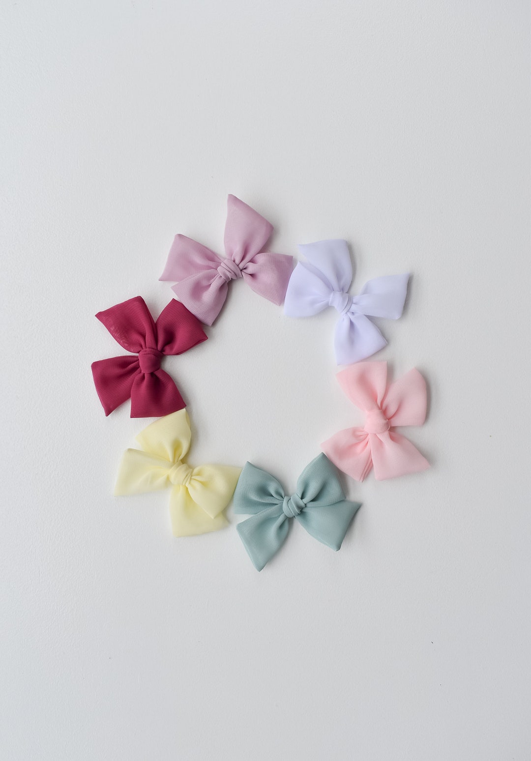 Mini Chiffon Bow Baby & Children's Hair Bows Pinwheel Etsy Canada