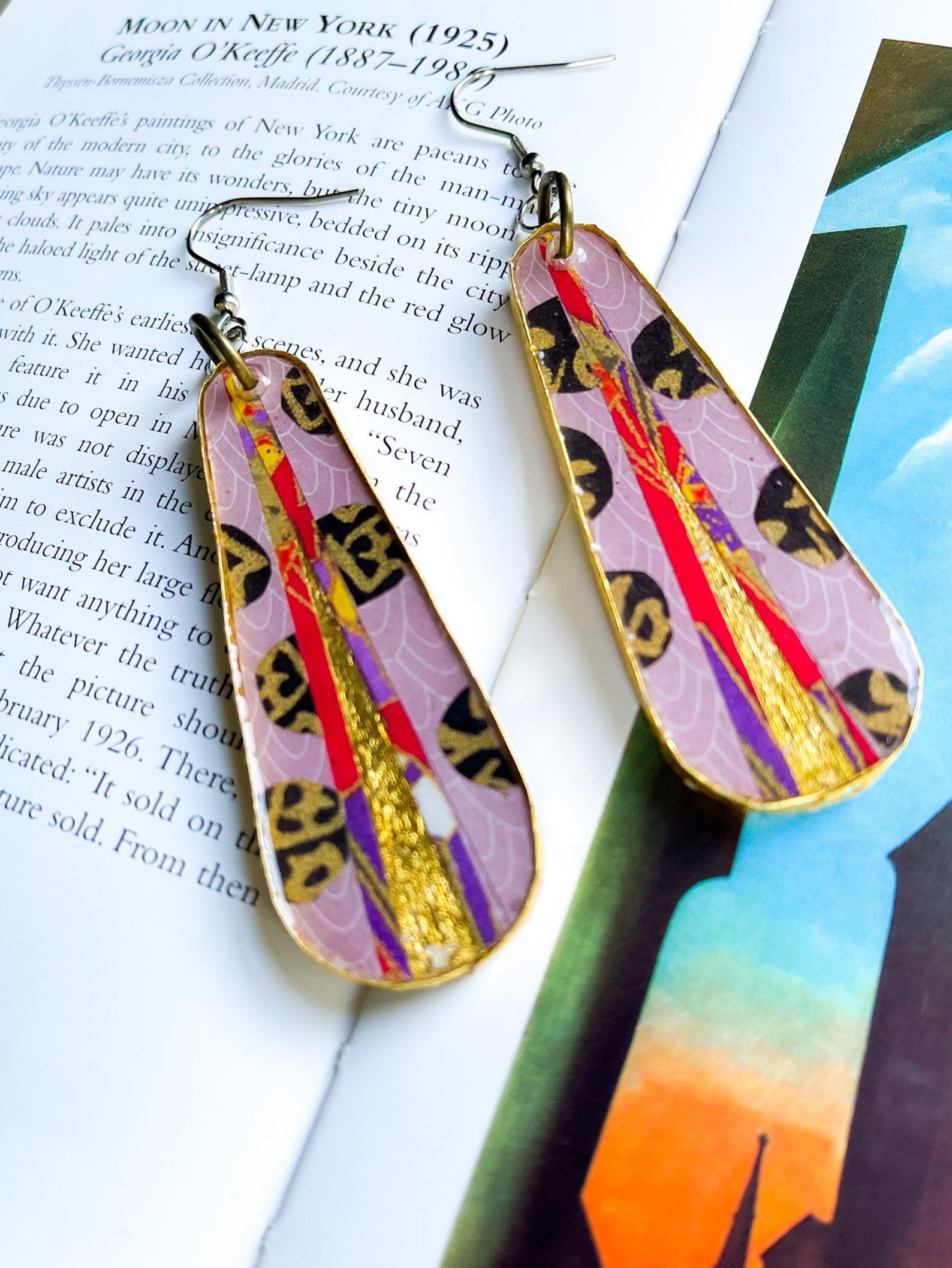 Japanese origami paper earrings unique art earrings paper Etsy