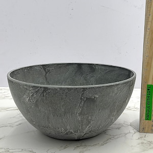 Self Watering Planter 10" Pot With Drainage, Lightweight Pot, Indoor Planter, Outdoor Planter, Modern Gray Plant Pot, Concrete Planter Look