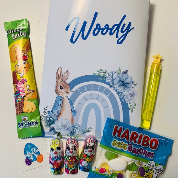 Ostergeschenk Set für Kinder // Personalisierte Osterpäckchen, Ostergeschenkidee für Kinder, Mitbringsel für Kinder, vorgefertigte Partytüte für Kinder