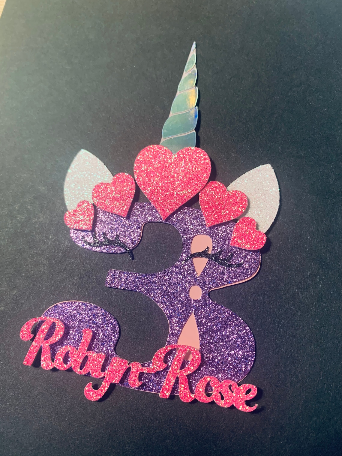 Unicorn Cake Topper Personalised Cake Topper Cake Topper Etsy