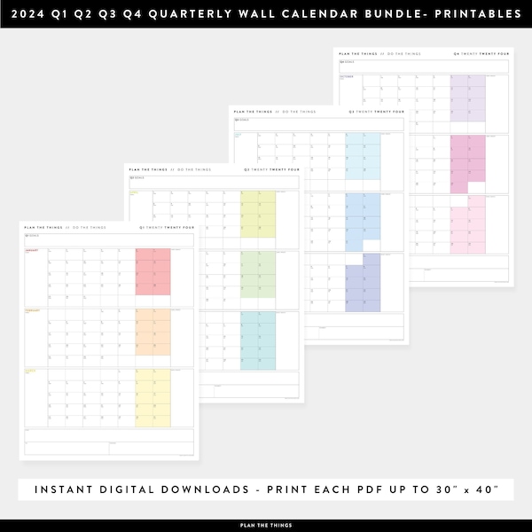 2024 Goals Calendar Etsy