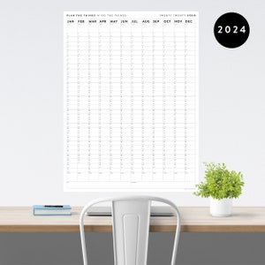 Giant 2024 Wall Calendar | 2024 Large Wall Planner | Annual Planner | Yearly Planner | Monthly Planner | 2024 Planner (Vertical / Minimal)