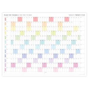 PRINTABLE 2025 Wall Calendar | Digital PDF Instant Download | 2025 Wall ...