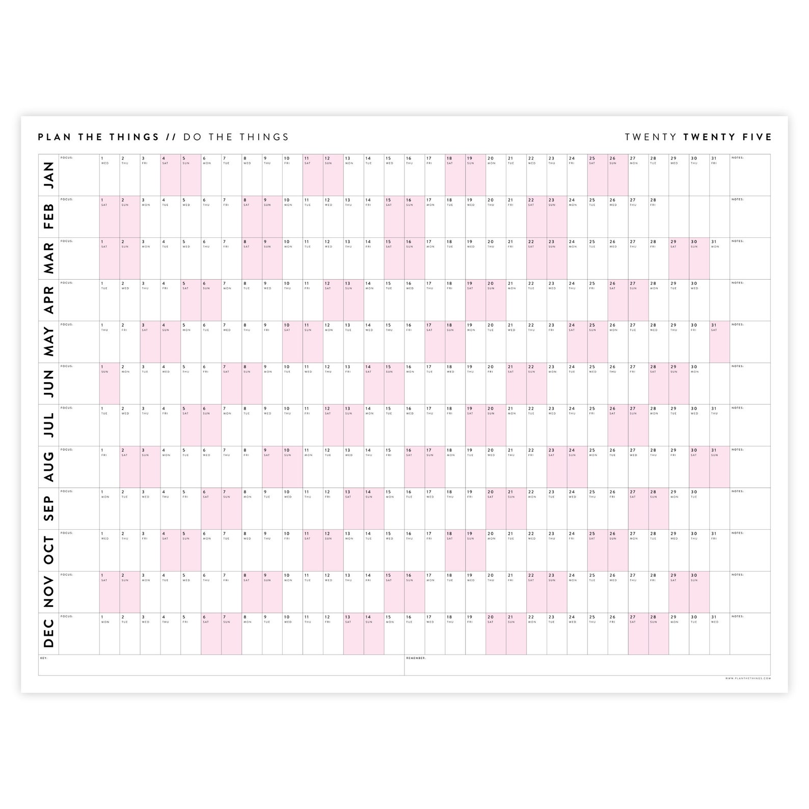 PRINTABLE 2025 Wall Calendar Digital PDF Instant Download - Etsy