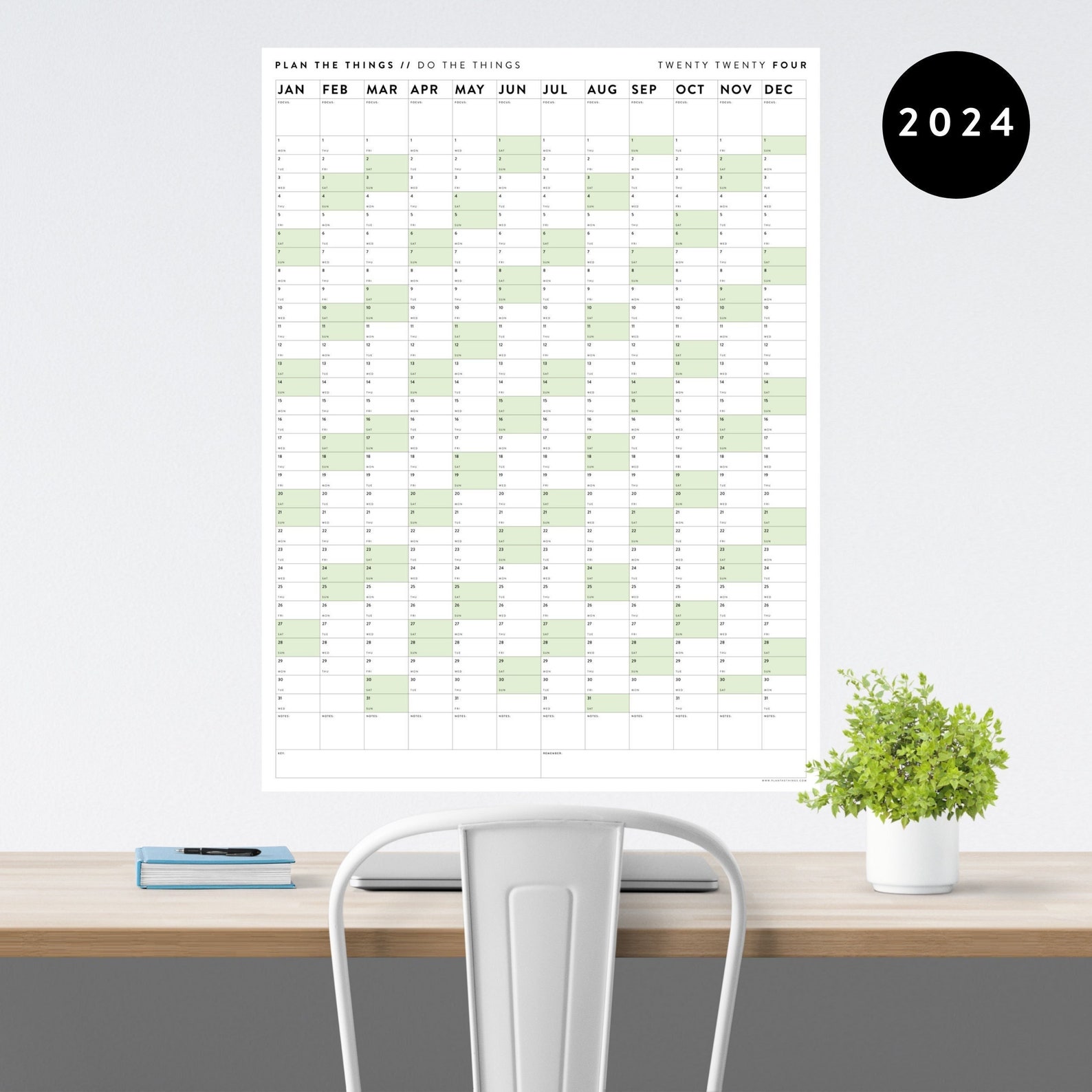 Giant 2025 Wall Calendar 2025 Large Wall Planner Annual Etsy Canada