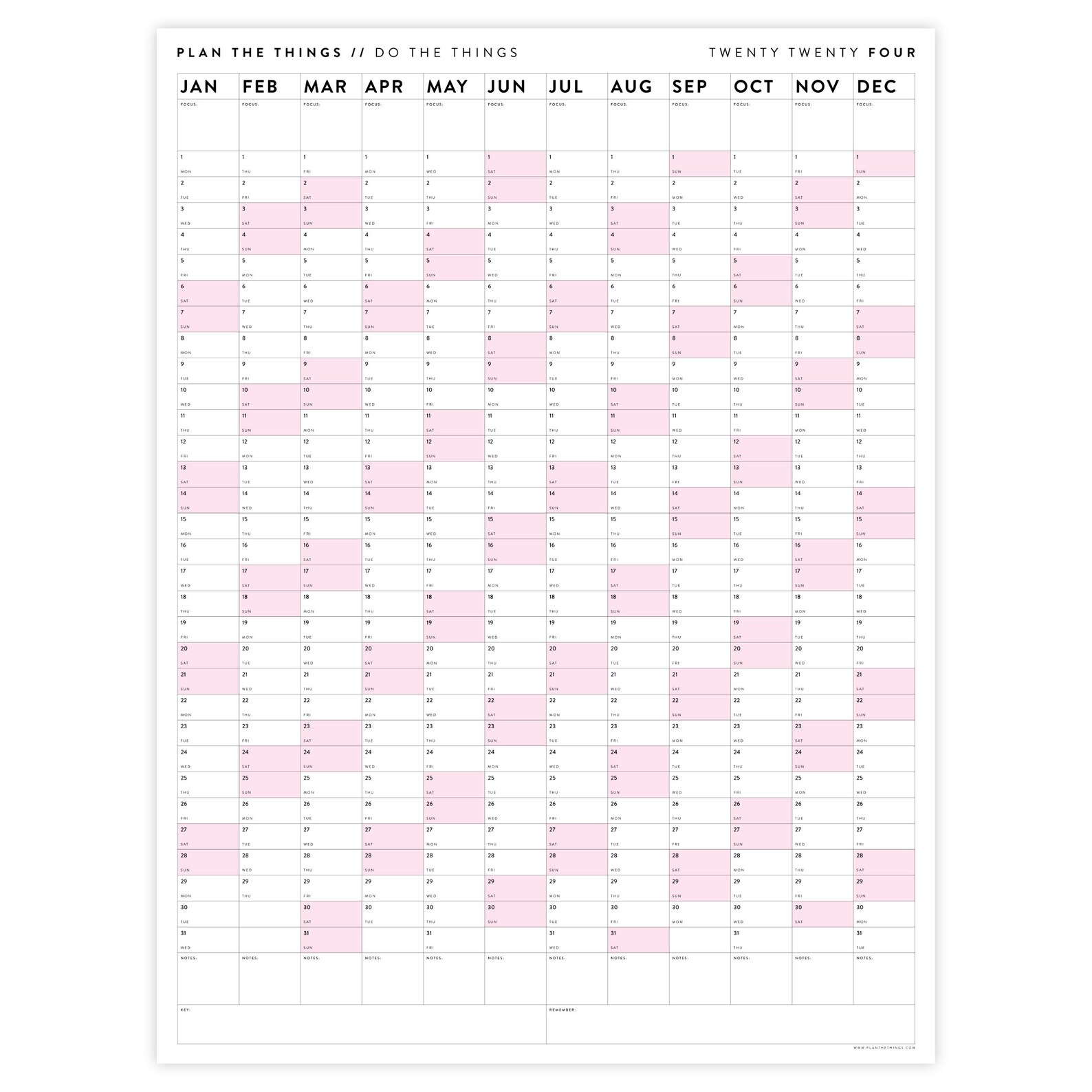 Giant 2024 Wall Calendar 2024 Large Wall Planner Annual Etsy Canada
