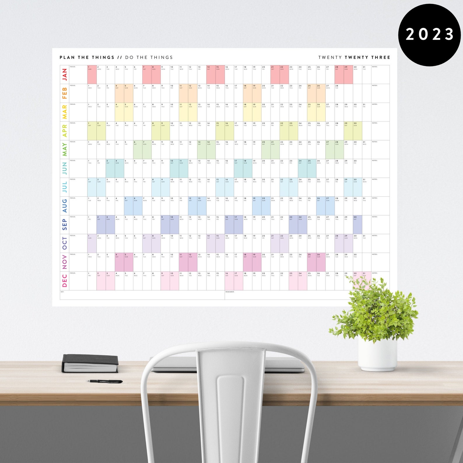 Giant 2023 Wall Calendar 2023 Wall Planner Annual Planner - Etsy UK