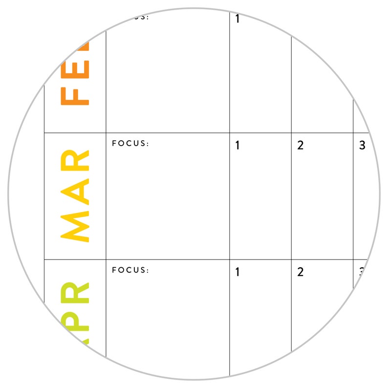 PRINTABLE Perpetual / Forever Wall Calendar Digital PDF Etsy