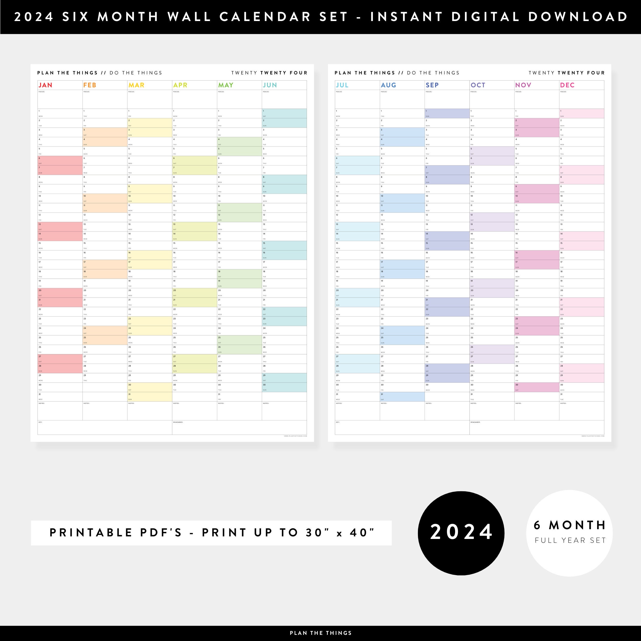 2024 6 Month Calendar From January To June Ellen Hermine