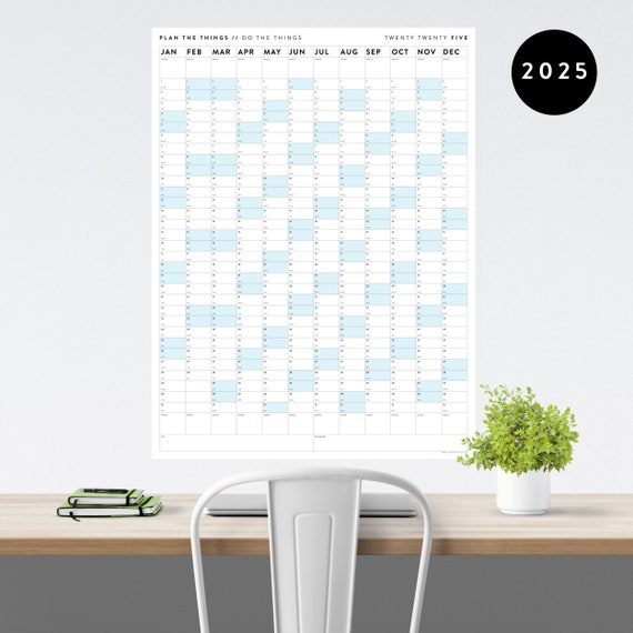 Giant 2025 Wall Calendar 2025 Large Wall Planner Annual - Etsy
