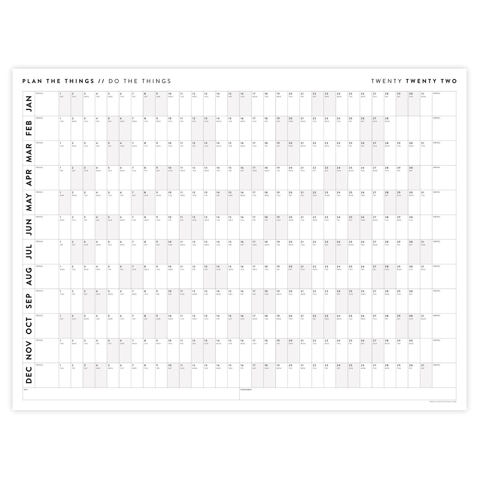 Giant 2022 Wall Calendar 2022 Wall Planner Annual Planner Etsy