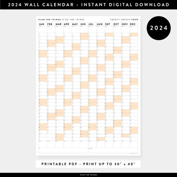 Agenda mensile 2024 con visualizzazione mensile, calendario per casa,  ufficio, agenda mensile