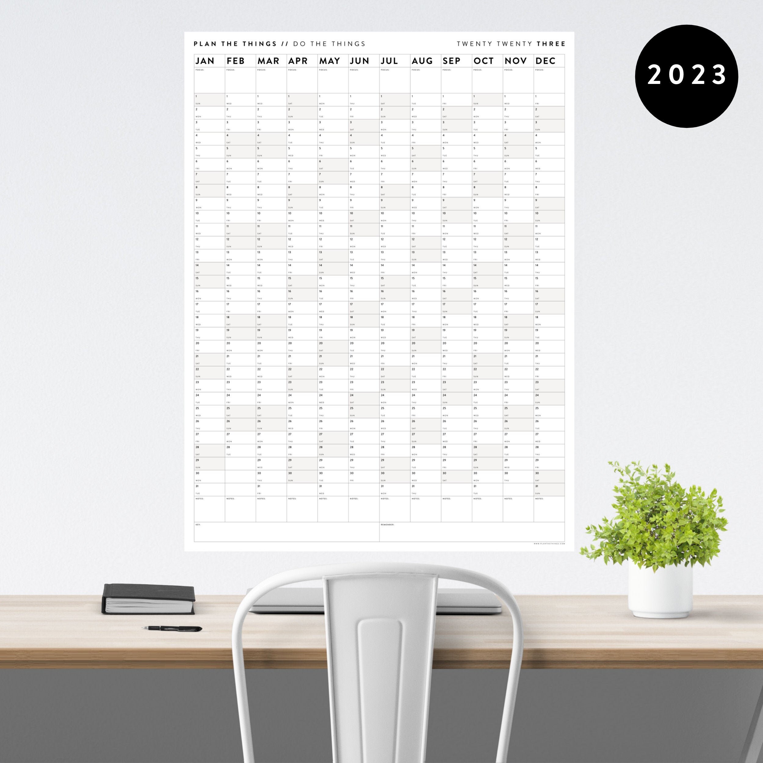 Uc Calendar 2023 Giant 2023 Wall Calendar 2023 Large Wall Planner Annual | Etsy