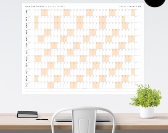 Giant 2026 Wall Calendar | 2026 Wall Planner | Annual Planner | Yearly Planner | Monthly Planner | 2026 Year Planner (Horizontal / Orange)