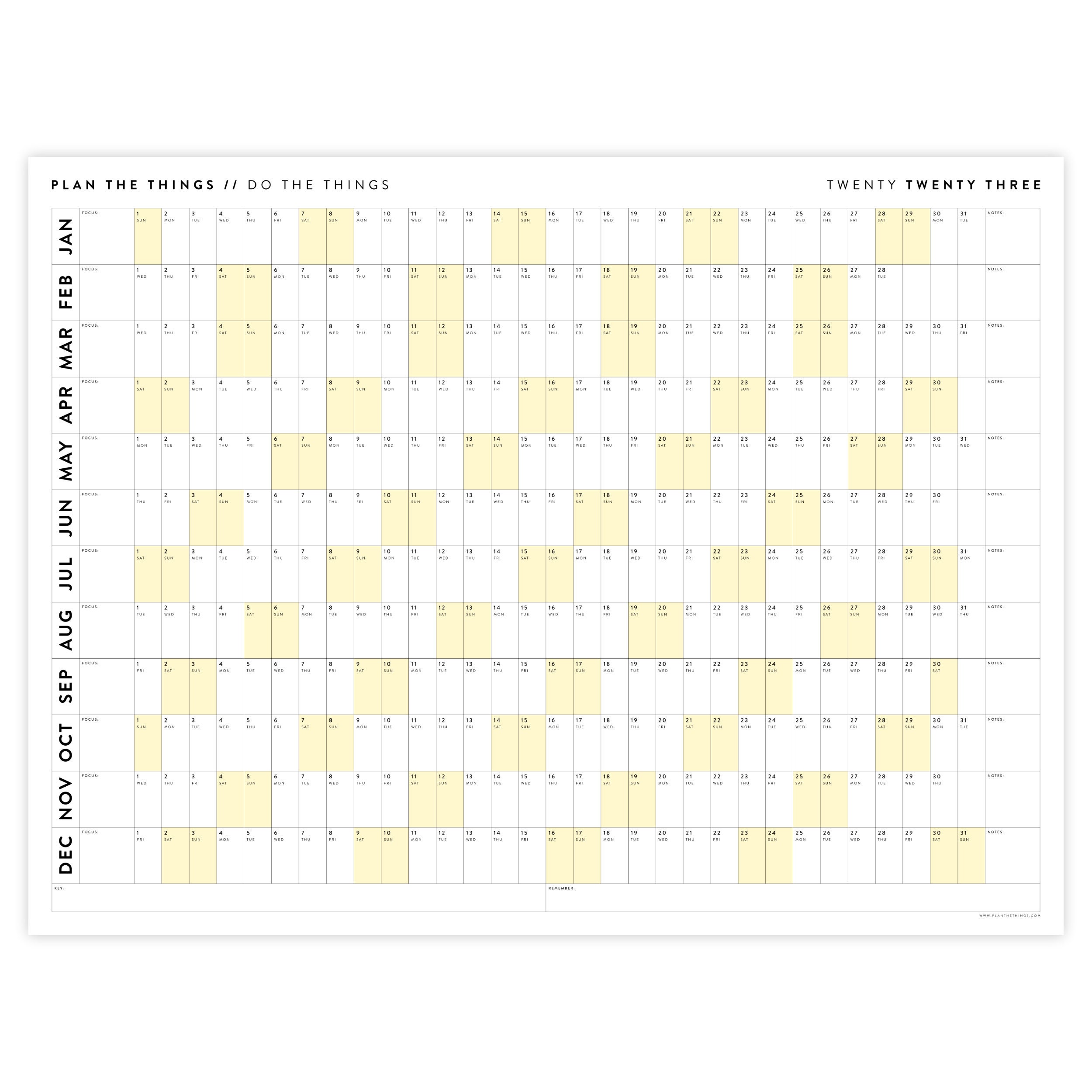 Printable Paper Download Yearly Annual Calendars Free Pdf Download