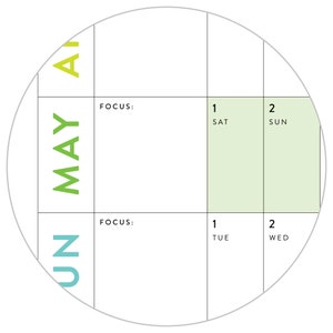 K&ouml;nnte beinhalten: Ein gr&uuml;ner und wei&szlig;er kreisf&ouml;rmiger Kalender mit dem Monat Mai und den Wochentagen beschriftet. Der Kalender ist in sieben Abschnitte unterteilt, wobei jeder Abschnitt einen Wochentag darstellt. Die Wochentage sind wie folgt beschriftet: Sa, So, Di, Mi.