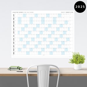 PRINTABLE 2025 Wall Calendar | Digital PDF Instant Download | 2025 Wall ...