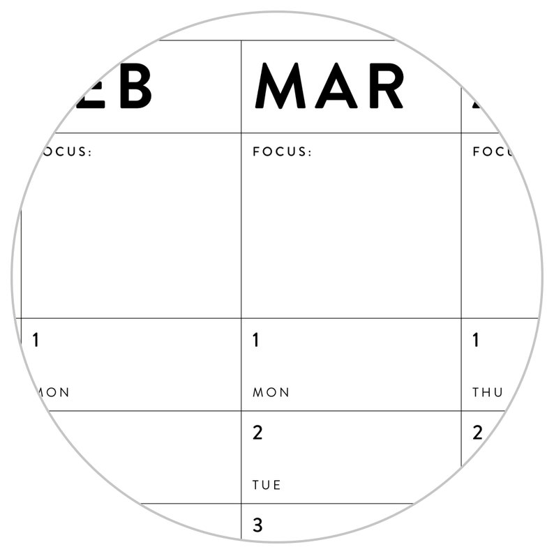 PRINTABLE 2025 Wall Calendar Digital PDF Instant Download Etsy