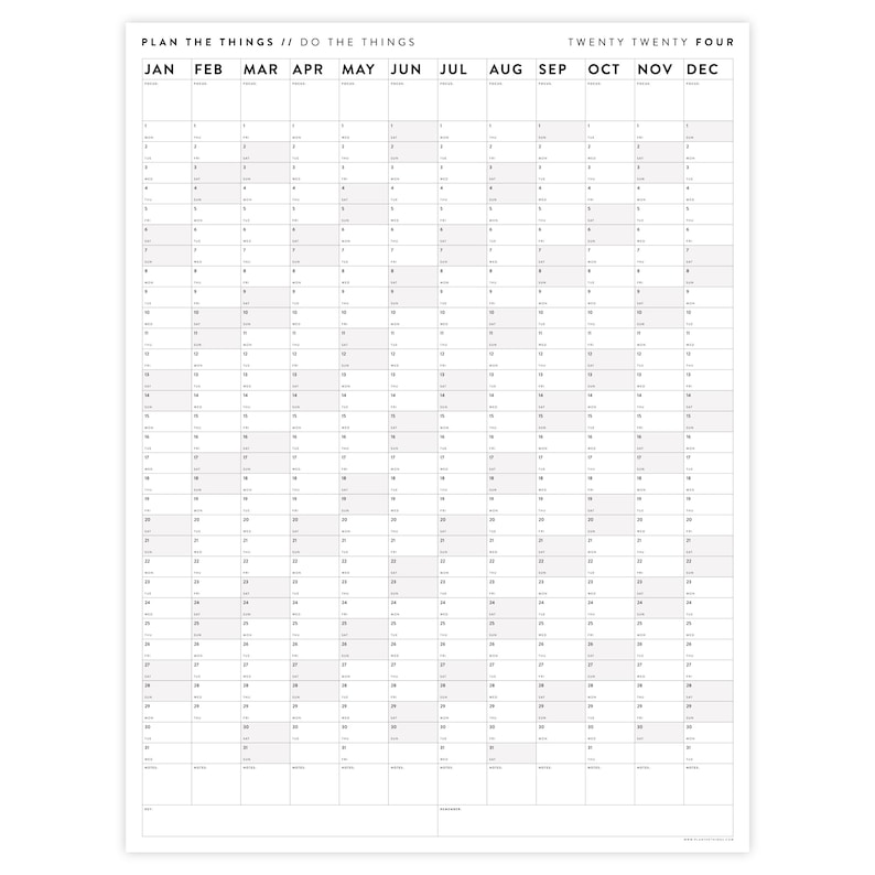 Giant 2024 Wall Calendar 2024 Large Wall Planner Annual Etsy UK