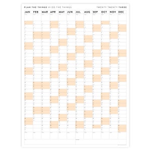 Giant 2023 Wall Calendar 2023 Large Wall Planner Annual - Etsy