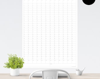 May include: A black and white printable calendar with the text "Plan the things / Do the things" and "This is my year". The calendar is undated and includes the months of January through December.