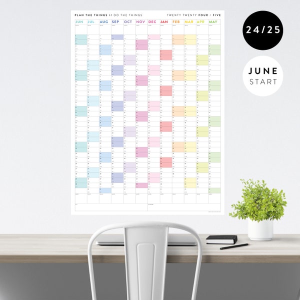 Wall Planner 2024 2025 September Start, School Year Planner, Academic