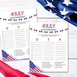 10 Games Pack for 4th of July Printable Games, Patriotic Fourth of July ...