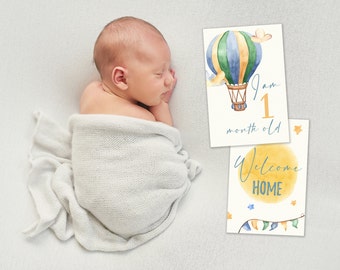 20 Baby Milestone Cards, Printable Cards, Month Cards, Instant Downloadable Baby Photo Props  Newborn Baby Milestones Gender Neutral