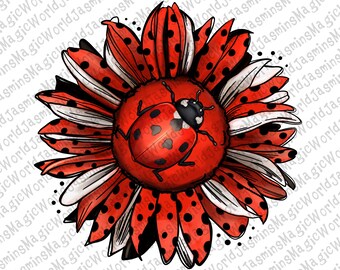 Ladybug Gnome Farmhouse wreath Fancy Towel DESIGN ONLY Sublimation Digital Download png