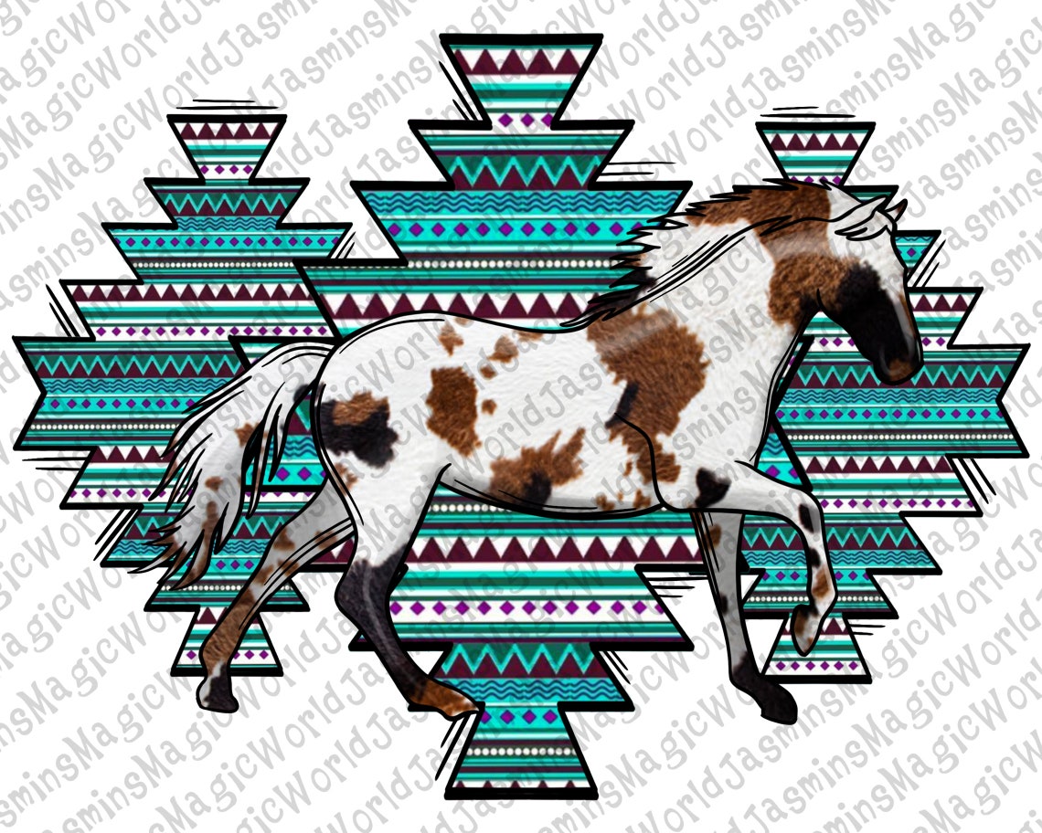 Aztec Horse Png Horse Aztec sublimation Designs Downloads Etsy Australia