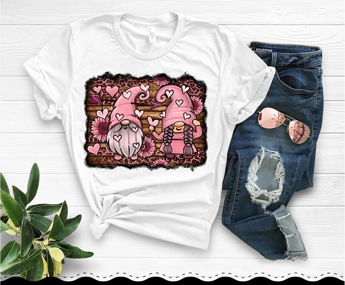 Valentine's Day Gnome Couple Png Sublimation Design | Etsy