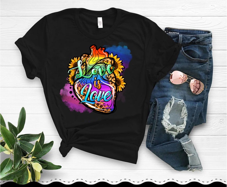 Love is Love Pride Heart Png Sublimation Design Watercolor - Etsy