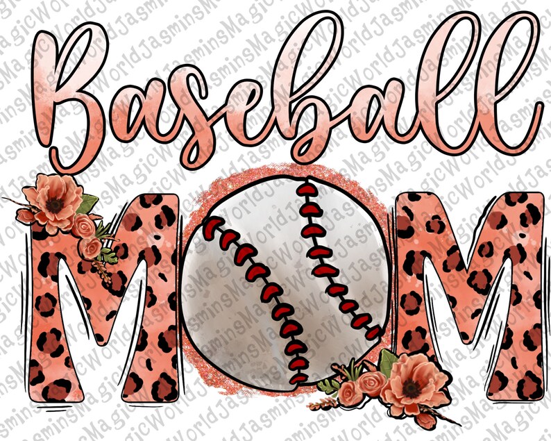 Leopard Baseball Mom Sublimation Designwestern Baseball Etsy
