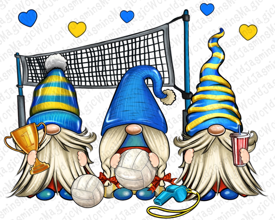 Volleyball Gnomes Png Sublimation Design Download Volleyball Etsy