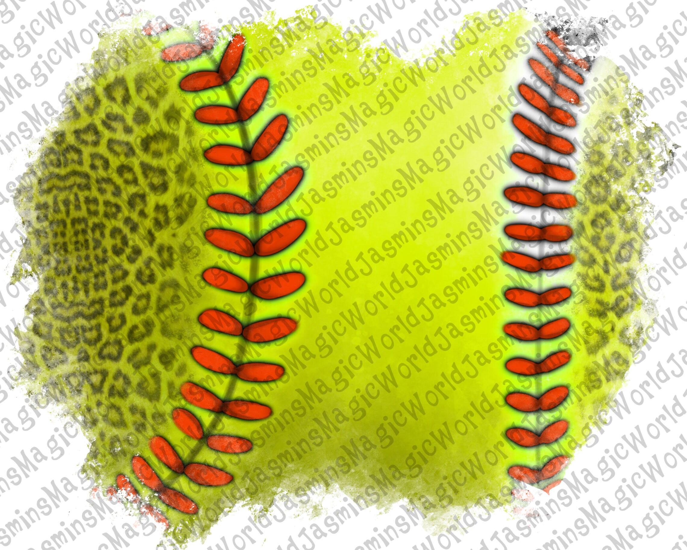 Leopard Softball Patch Sublimation Png Bundle Leopard Etsy