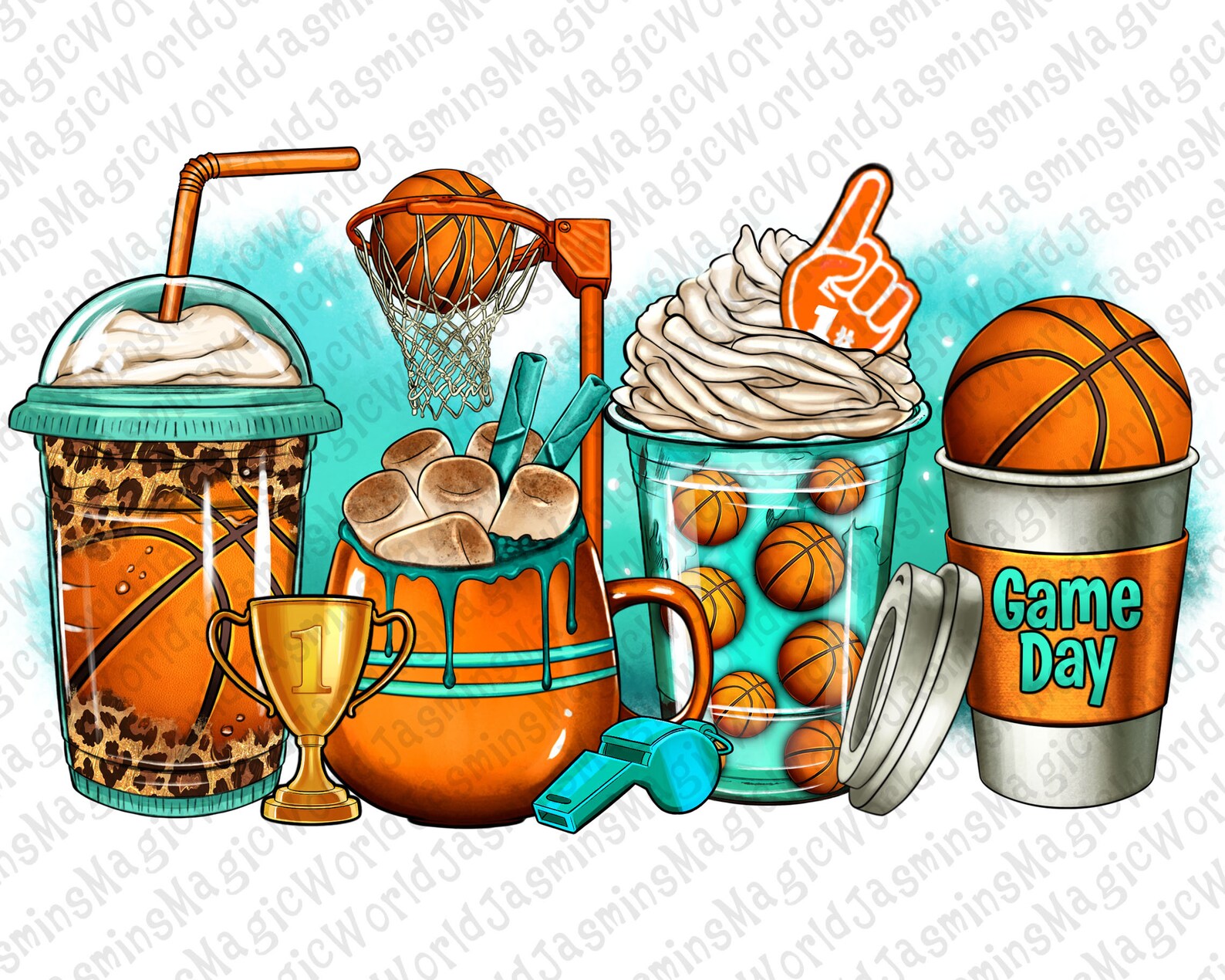 Basketball Coffee Cups Png Sublimation Design Basketball Png Etsy