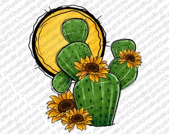 Sunflower Cactus Png Etsy
