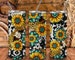 Gemstone Sunflower Cowhide Leopard 20oz Skinny Tumbler Png Sublimation Design,Gemstone Sunflower Png,20oz Western Tumbler,Digital Download 