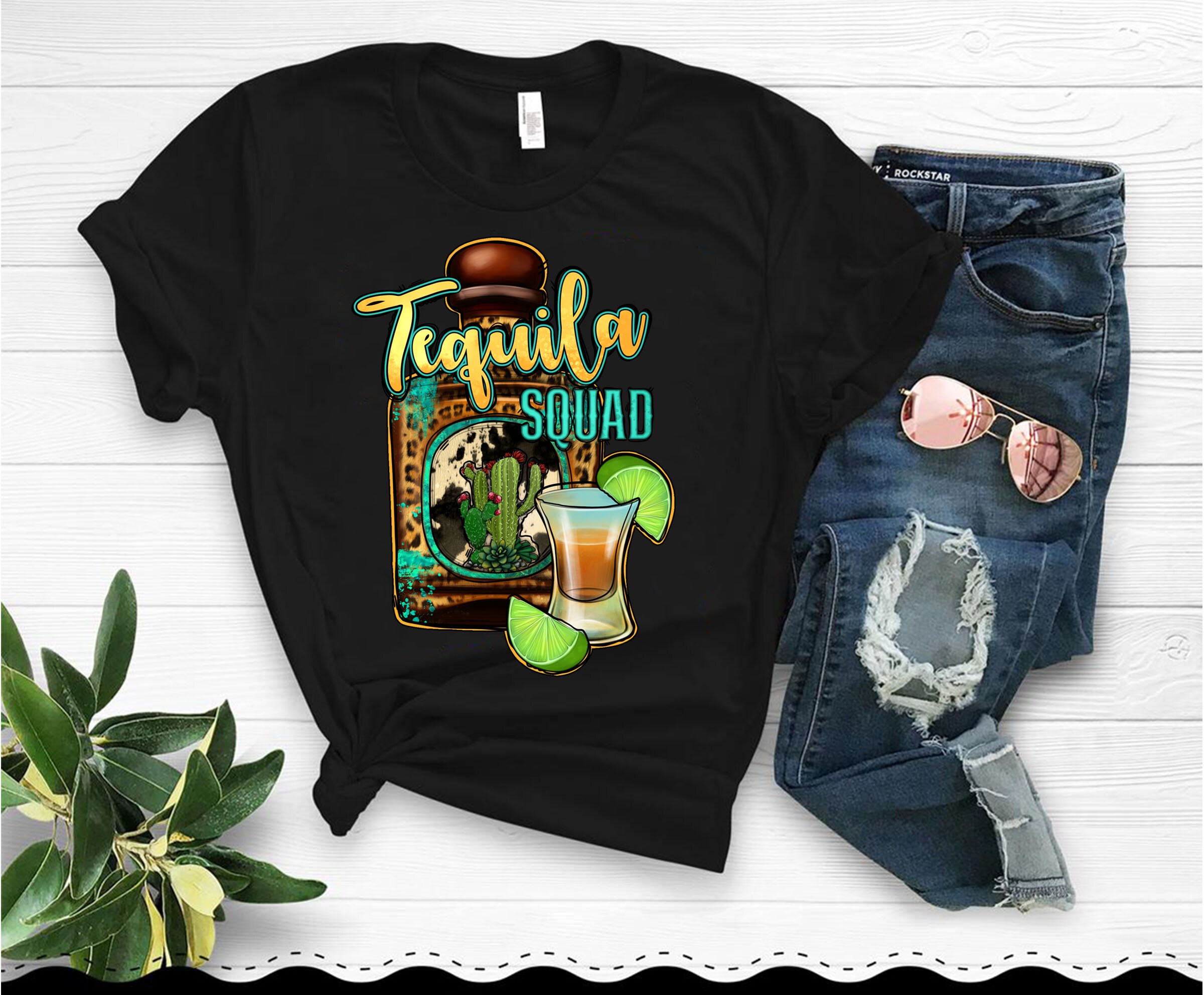 Western Tequila Squad Png Sublimation Design File Leopard | Etsy