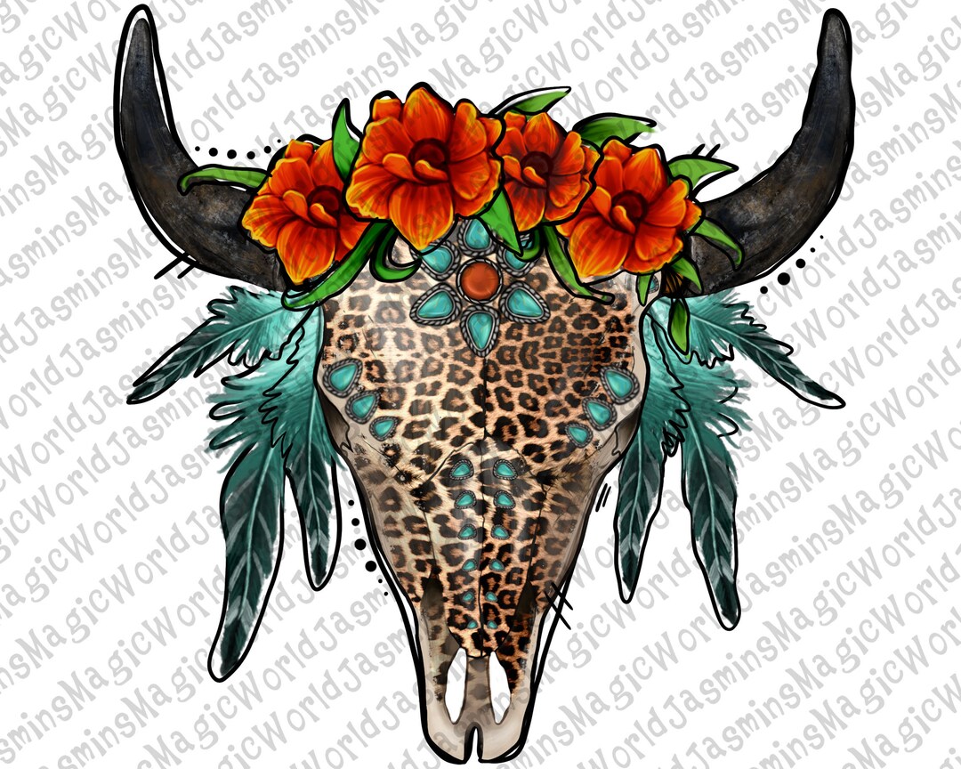 -Kids- Leopard Bull Skull