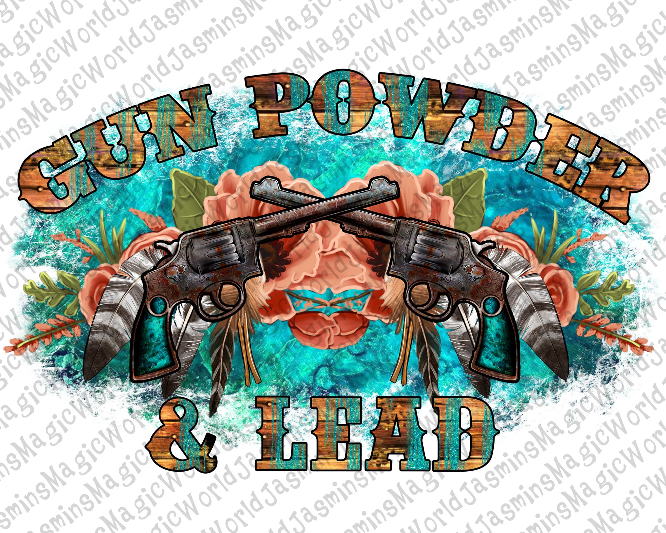 Gun Powder and Lead PngTurqoise BackgroundRose Etsy
