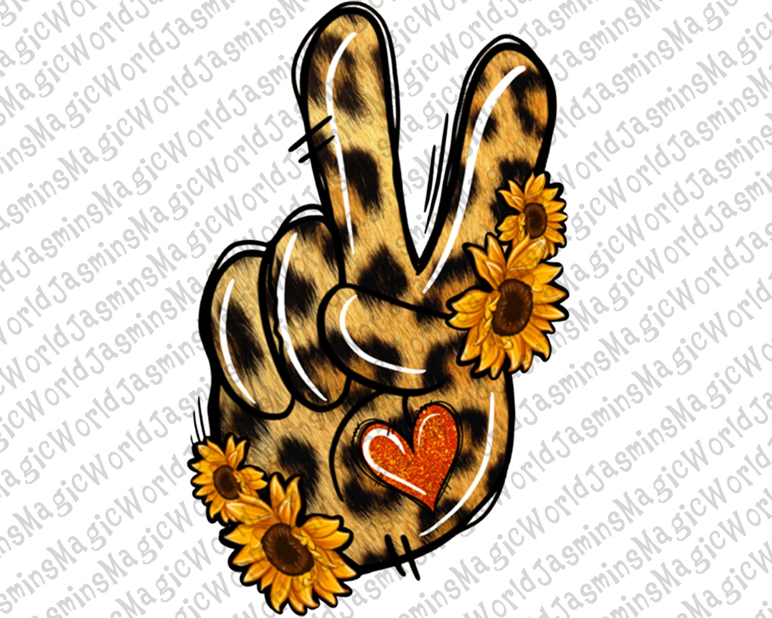 Animal Print Peace Sign Design Bundle Leopard Peace Sign Png - Etsy