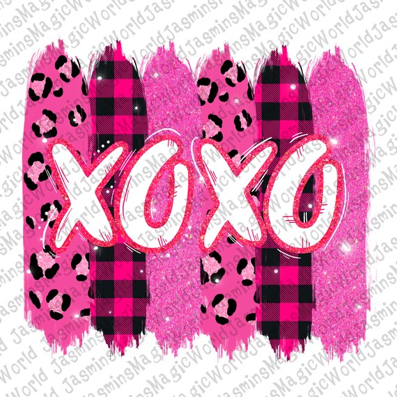 Pink and Purple XOXO Brush Strokes Digital Download -  Norway