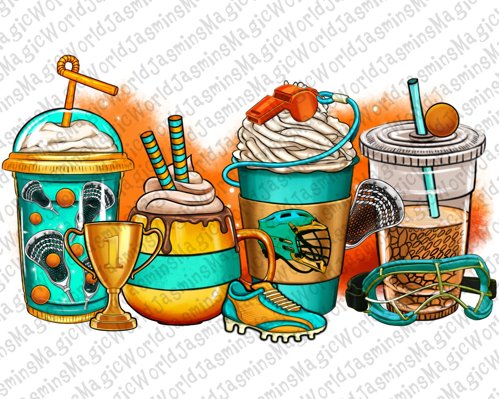 Lacrosse Coffee Cups Png Sublimation Design Lacrosse Png Etsy