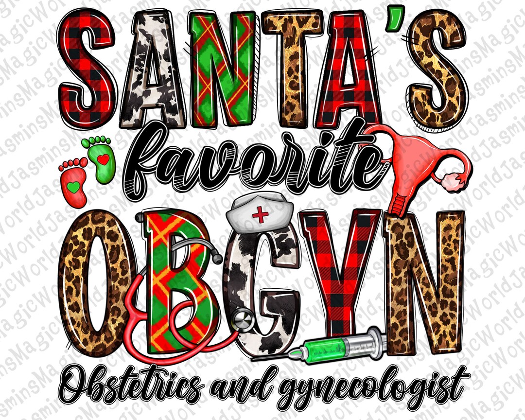 Santa's Favorite OBGYN Png Sublimation Design Download - Etsy