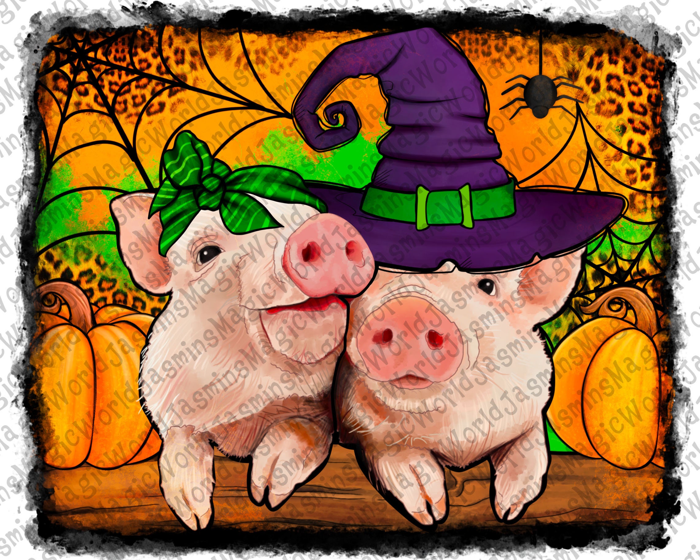 Halloween Pigs PNG Halloween Design Digital Download | Etsy